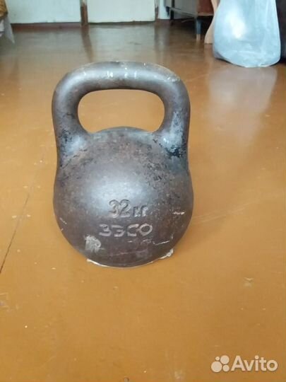 Гиря 32 кг СССР