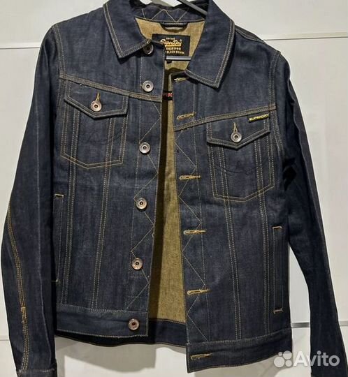 Superdry Copper Black Denim Men’s Blue Denim Jacke