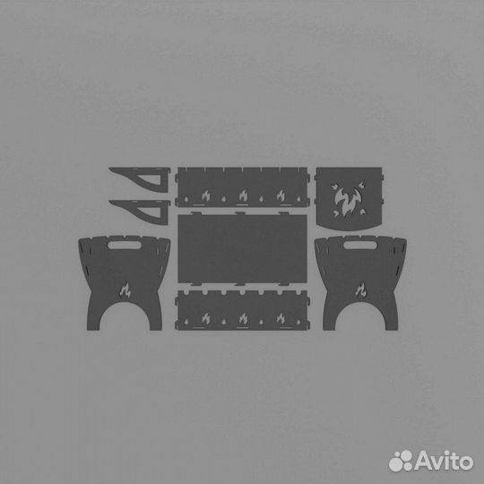 Мангал многоразовый складной