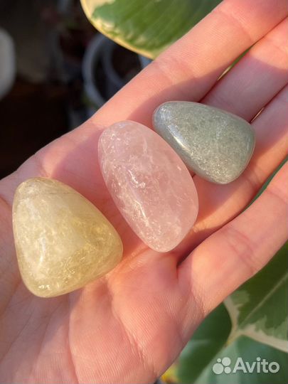 Цитрин розовый кварц авантюрин натуральные камни