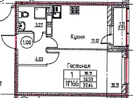 1-к. квартира, 36,7 м², 15/24 эт.