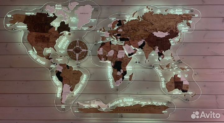 Карта мира на стену