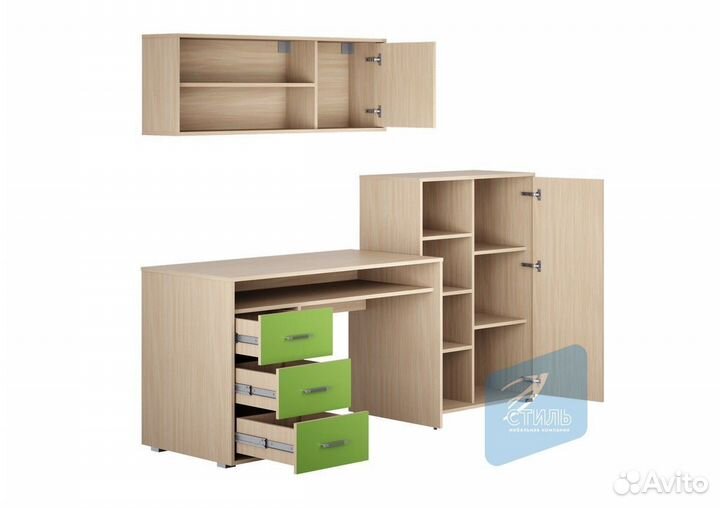 Паскаль-4 Угол школьника Дуб Молочный Лайм