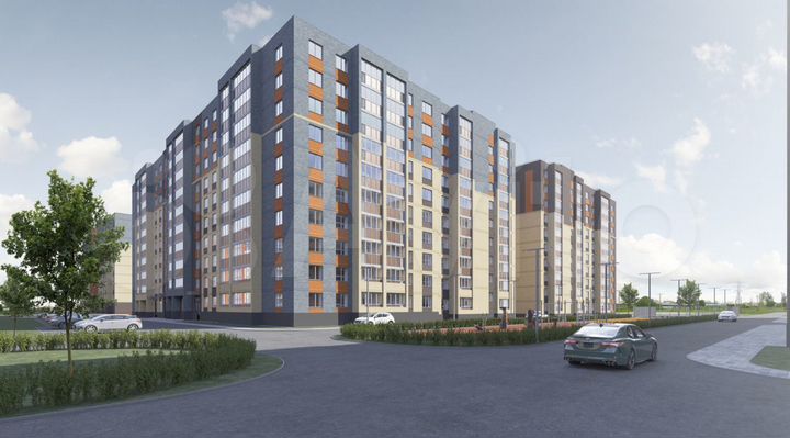 2-к. квартира, 55,4 м², 6/10 эт.