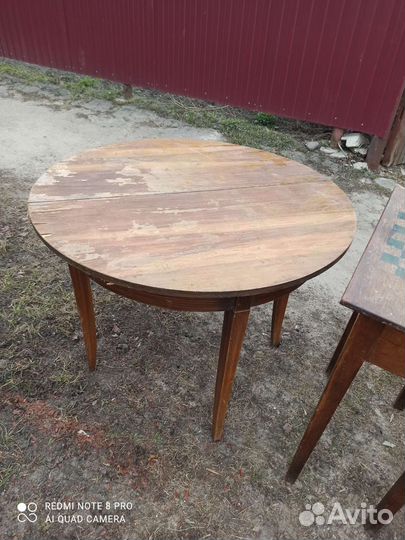 Стол круглый раздвижной СССР