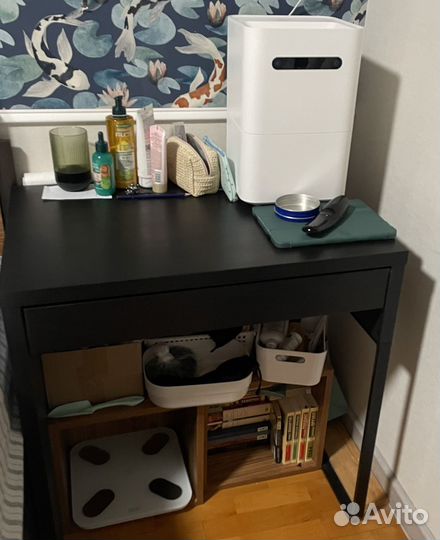 Письменный стол с ящиком, черный, микке micke икеа