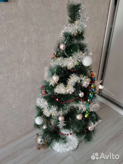 Ёлка, сосна искусственная новая+гирлянда 8м в пода