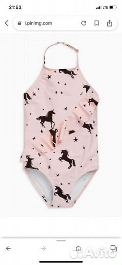 Купальник детский next 98 слитный для девочки