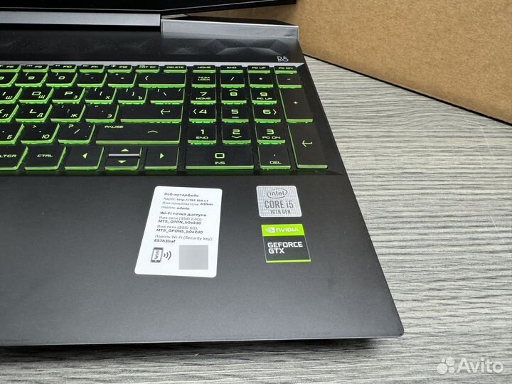 Топ HP Gaming core i5-10300H 16Gb GTX 1650 SSD 512