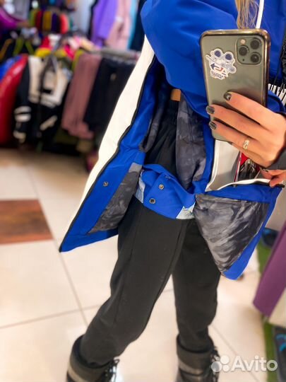 Анорак горнолыжный\сноубордический синий