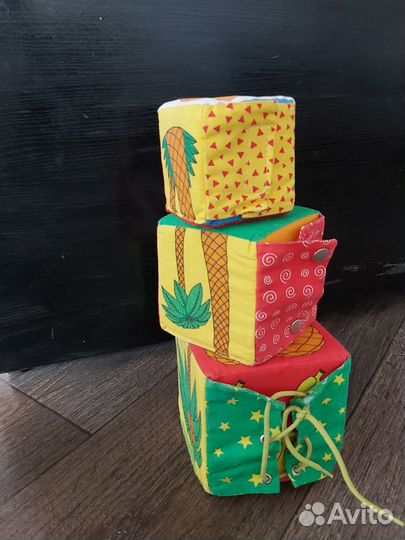 Кубики развивающие мягкие