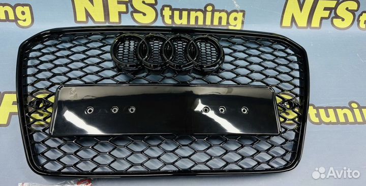 Решетка радиатора Audi A5 RS5 LCI черный глянец