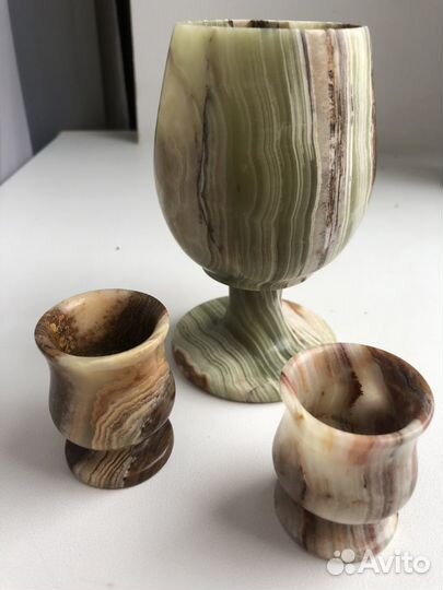 Рюмки фужер пепельница из оникса