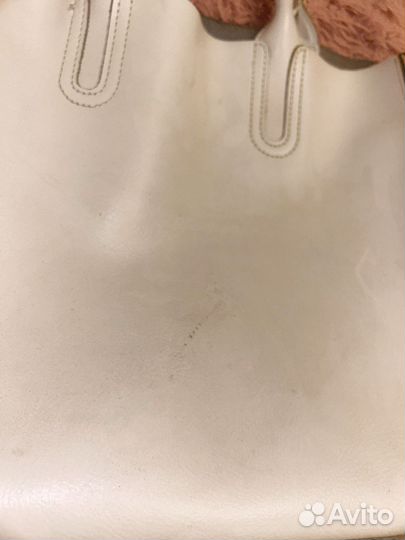 Сумка натуральная кожа белая