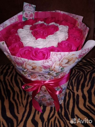 Букет цветов из мыльных роз