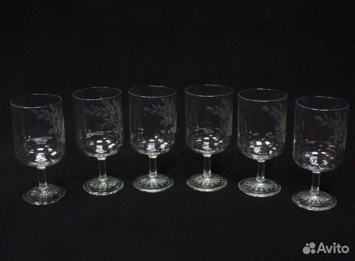 Набор Рюмки на ножке 6 шт, хрусталь, в коробке, в
