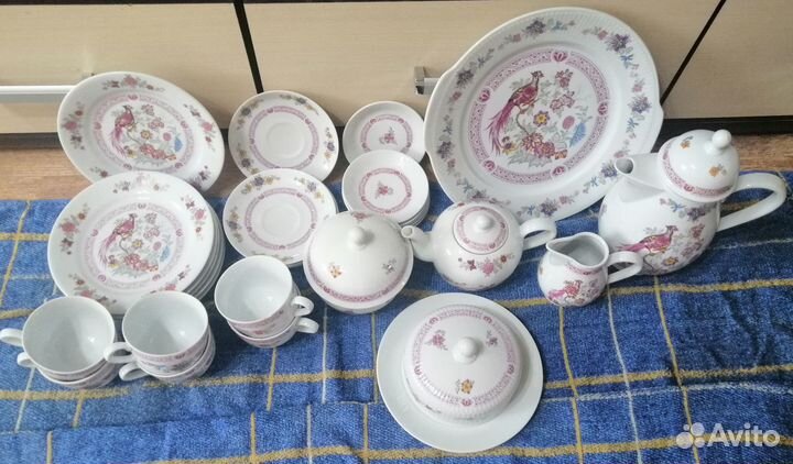 Сервиз чайный Kahla GDR ГДР с павлинами