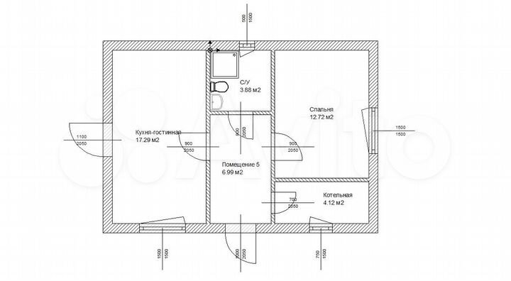 Дом 48 м² на участке 6 сот.