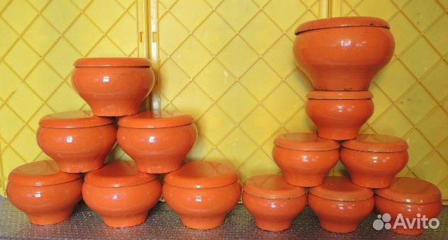 Чугунные горшки, кокотницы, тарелки