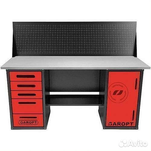 Верстак слесарный с двумя тумбами с ящиками
