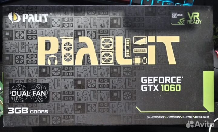 Видеокарта. palit Gtx 1060 3 gb