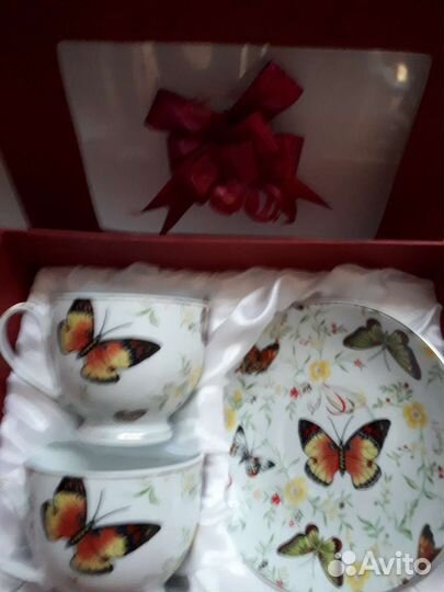 Подарочный набор кофейных чашечек с блюдцем