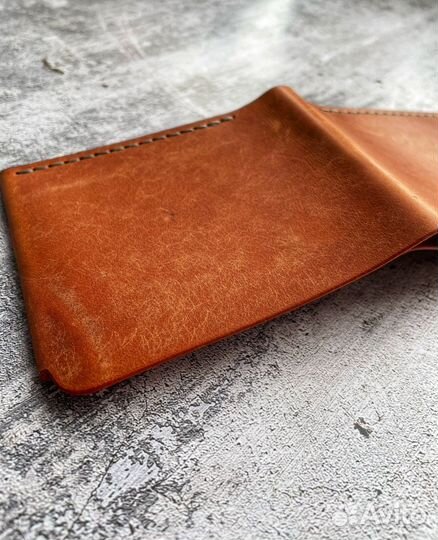Кожаный бумажник ручной работы