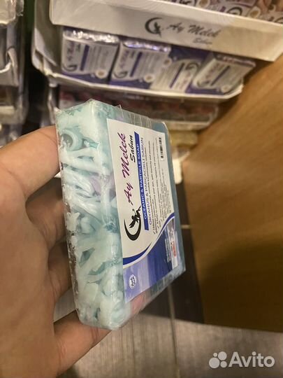 Лечебное мыло с мочалкой