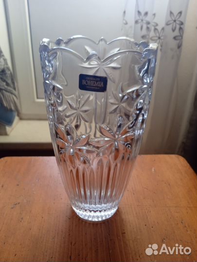 Хрустальная ваза чехия