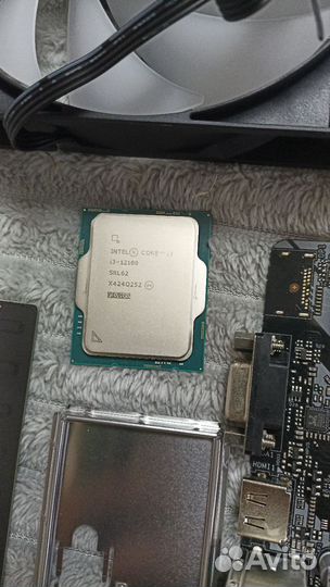 Asrock h610m hdv m.2 r2.0+i3 12100+16ram+кулер