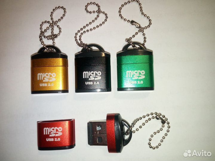 Мини картридер для карт micro SD через порт USB
