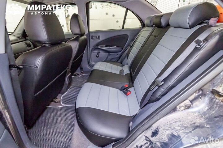 Авточехлы Ниссан Альмера N16 / Экокожа полоса