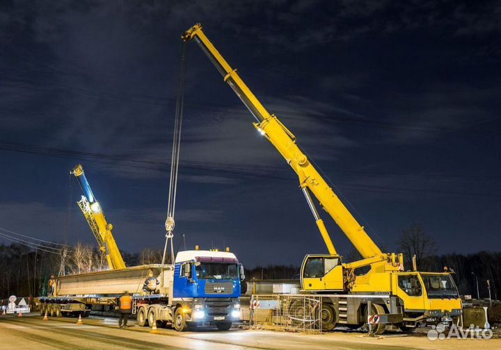 Аренда и услуги автокрана, 100 т, 52 м, с гуськом 10.8 м