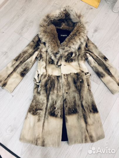 Шуба норка стриженая с отделкой