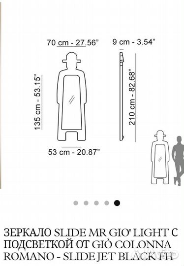 Зеркало с подсветкой в полный рост