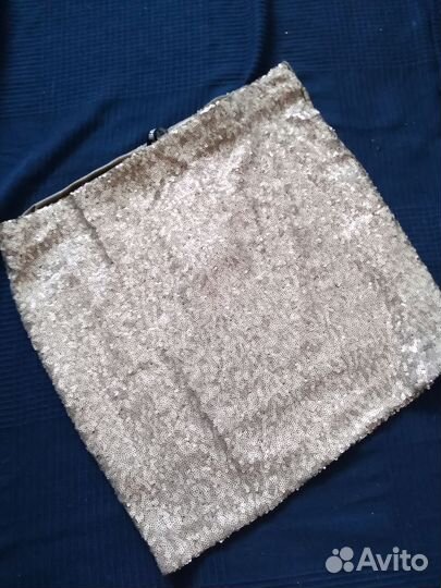 Юбка с пайетками мини
