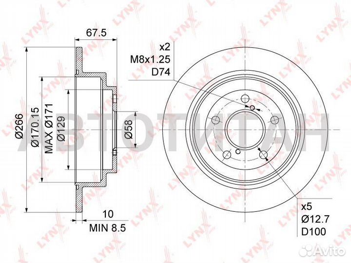 Диск тормозной зад