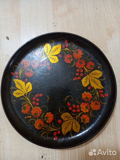 Кофейный сервиз и тарелка хохлома