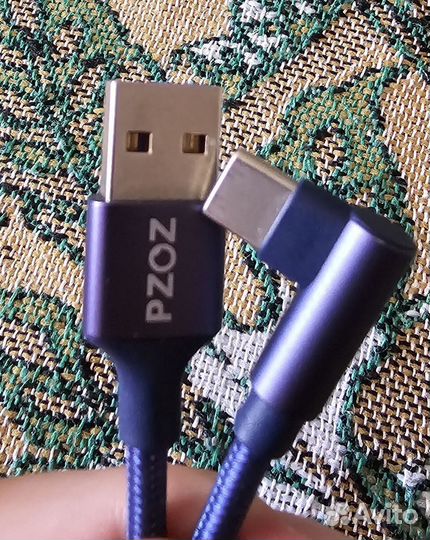 Кабель pzoz USB-A USB-C 5A длина 2 м