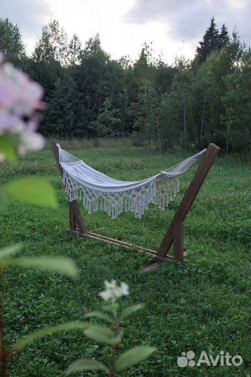 Стойка для гамака деревянная