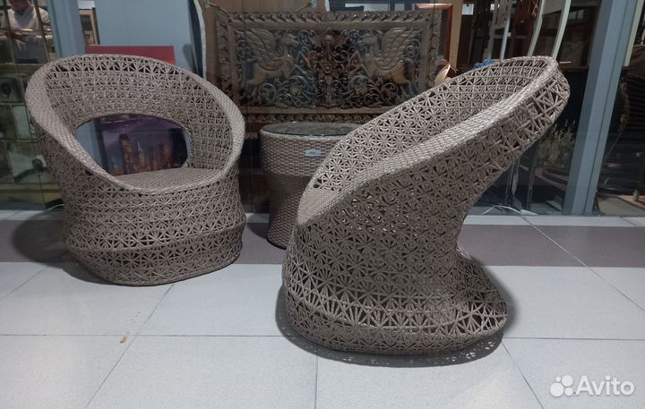 Комплект для отдыха из искусственного ротанга