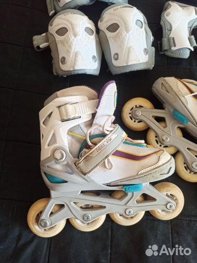 Роликовые коньки детские с защитой