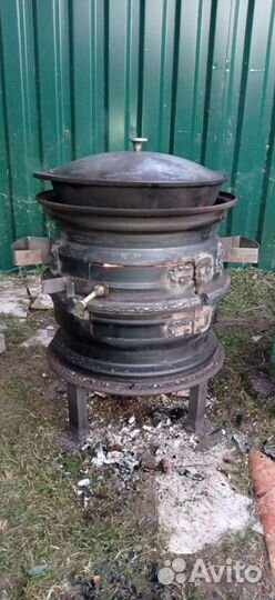 Печь для казана из дисков