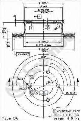 Диск тормозной Standard перед LCV 09731424