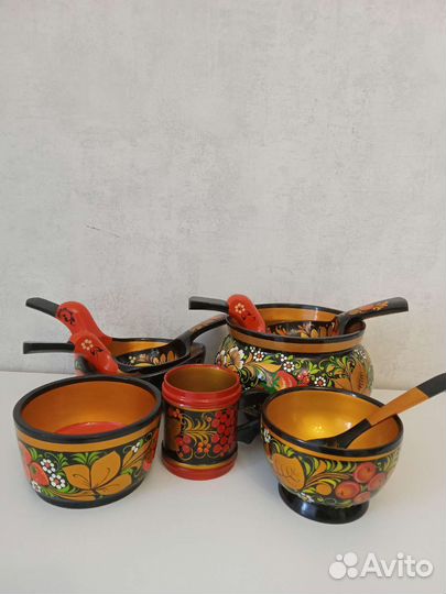 Деревянная посуда хохлома