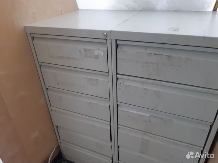 Шкаф металлический 6 ящиков (картотека)