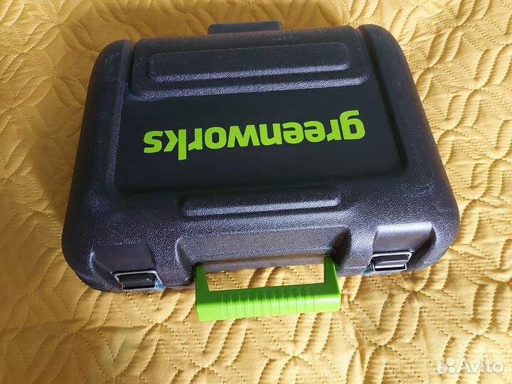 Дрель-шуруповерт greenworks GD24DD35 новая+акб 2ач