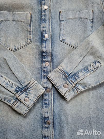 Lime Джинсовая куртка-рубашка XS новая