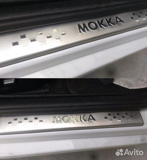 Накладки на пороги Opel Mokka / Опель Мокка 2012-2016 г.в