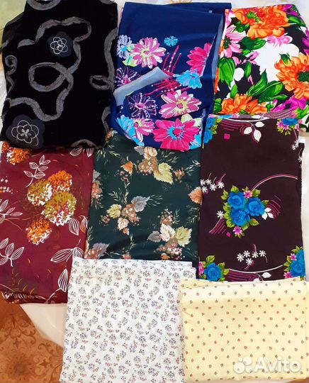 Ткань трикотаж, бархат, ситец СССР